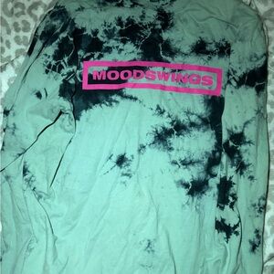 Moodswings Tie-Dye Long Sleeve Shirt with Pink Graphic